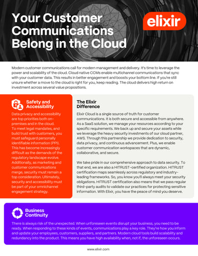 Your Customer Communications Belong in the Cloud