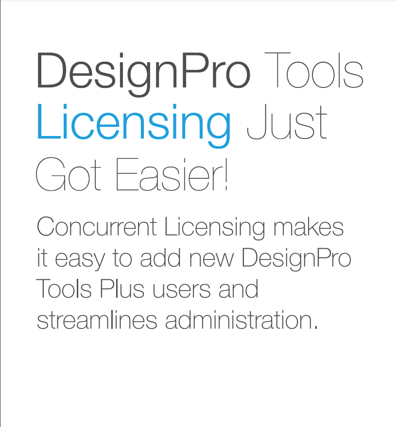 DesignPro Tools Concurrent Licensing Screenshot